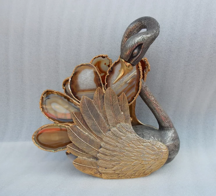 1970′ Swan Magazine Holder Duval Brasseur Style