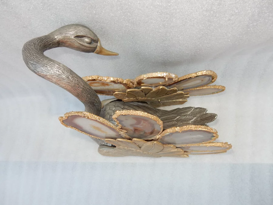 1970′ Swan Magazine Holder Duval Brasseur Style