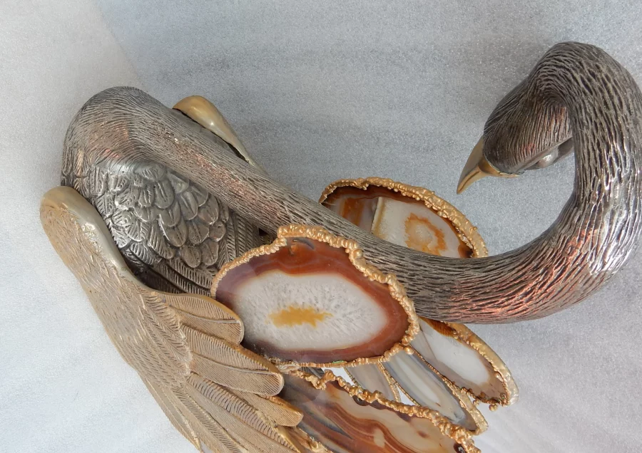 1970′ Swan Magazine Holder Duval Brasseur Style