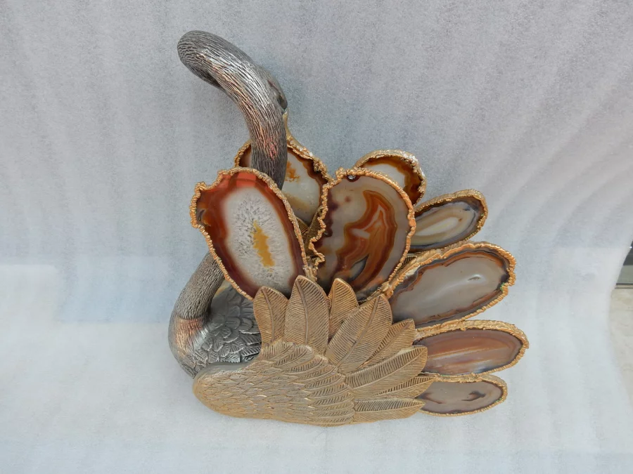 1970′ Swan Magazine Holder Duval Brasseur Style