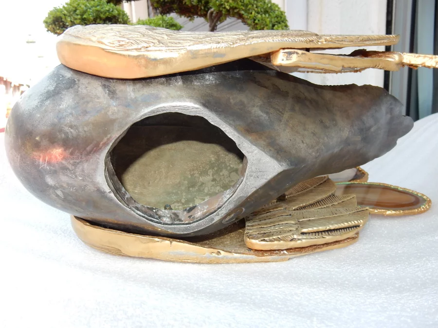 1970′ Swan Magazine Holder Duval Brasseur Style