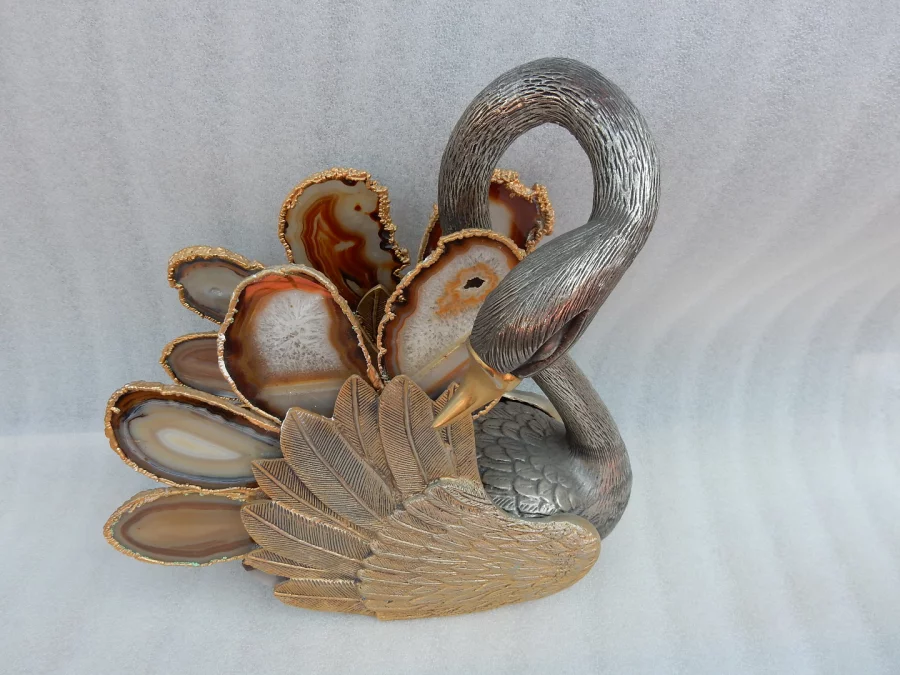 1970′ Swan Magazine Holder Duval Brasseur Style