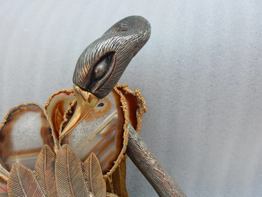 1970′ Swan Magazine Holder Duval Brasseur Style