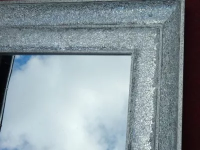 1970/80s Disco Era Mirror Inlaid with Mirror Fragments, Rectangular Shape