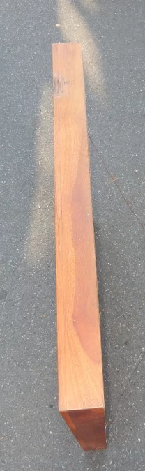 1950′ Minimalist Art Deco Mirror Blond Mahogany Style Maxime Old