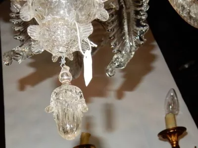 1900/20' Murano Crystal Chandelier with 6 Arms
