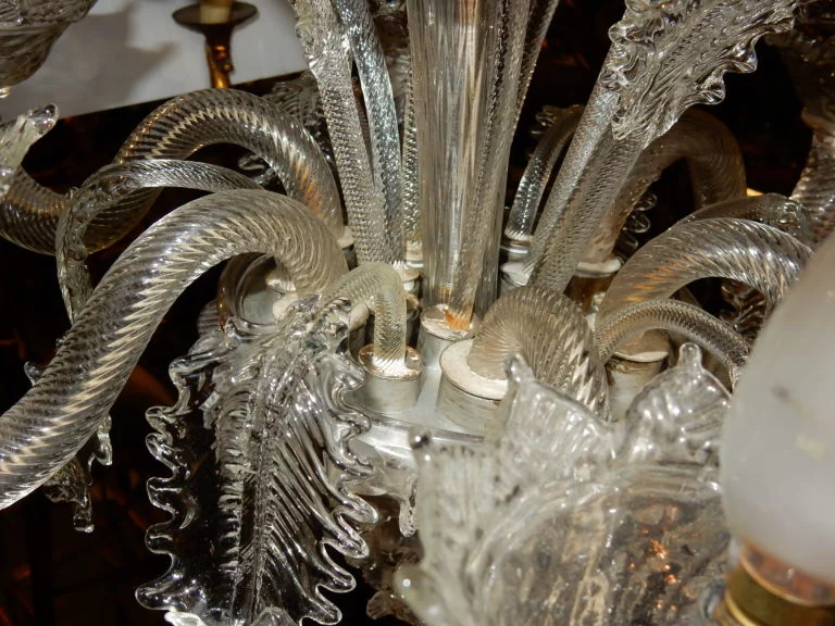 1900/20' Murano Crystal Chandelier with 6 Arms