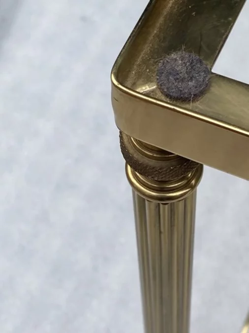 1970′ Maison Baguès Nesting Tables, 3 Black Mirror Tops and Fluted Uprights