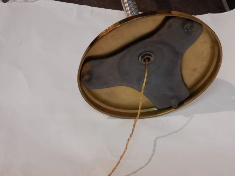 1950/70 Crystal And Brass Floor Lamp Saint Louis