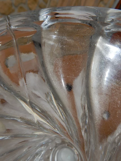 1950′ Pair of Baccarat Electrified Candlesticks Tors Model, Signed Cachet Baccarat