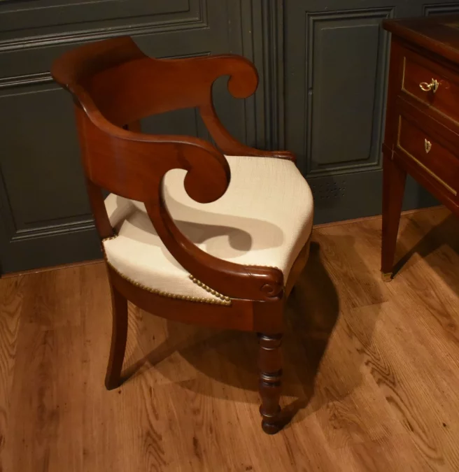 Fauteuil de bureau en acajou