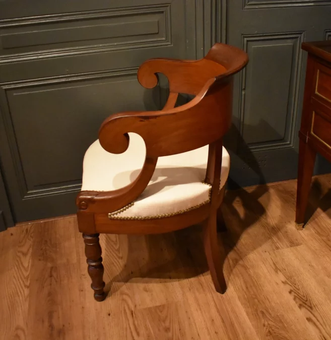 Fauteuil de bureau en acajou