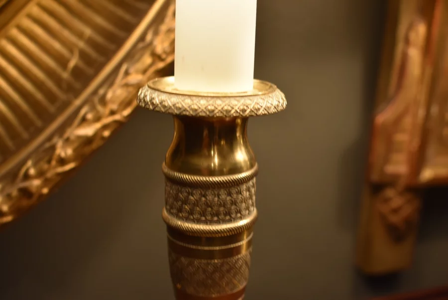 Paire de lampes bougeoirs