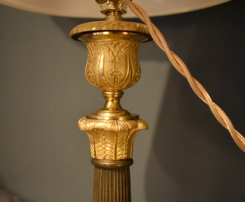 Paire de lampes en bronze doré