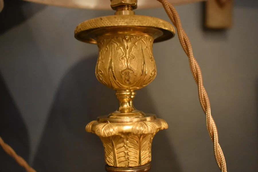 Paire de lampes en bronze doré