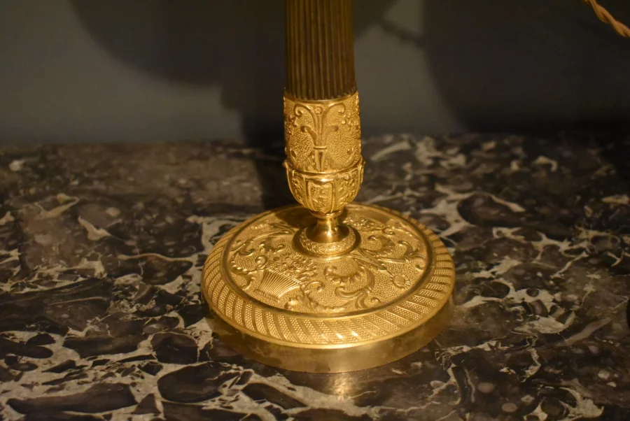 Paire de lampes en bronze doré