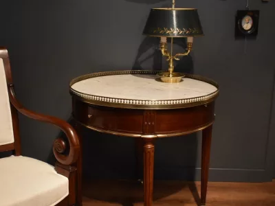 Table bouillotte en acajou