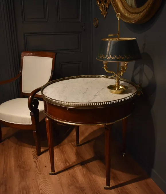 Table bouillotte en acajou