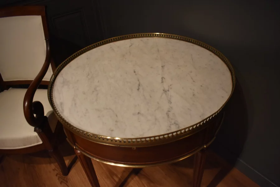 Table bouillotte en acajou