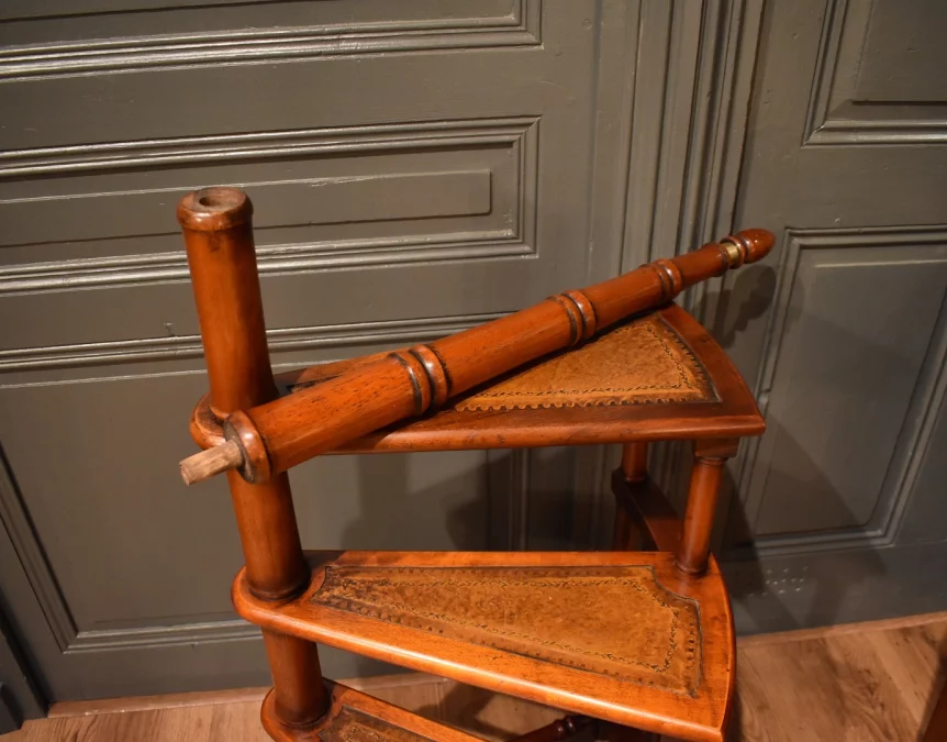 Grand escabeau de bibliothèque