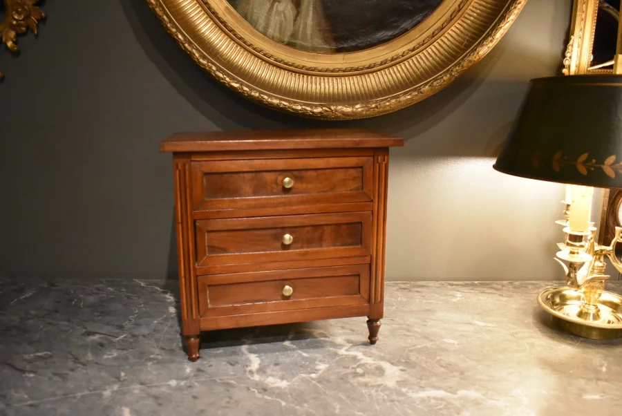 LOUIS XVI STYLE MINIATURE CHEST OF DRAWERS