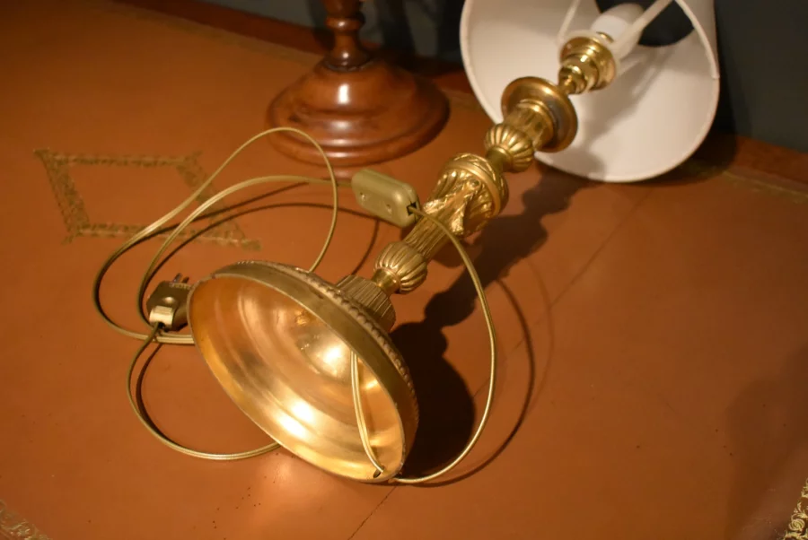 Lampe en bronze doré