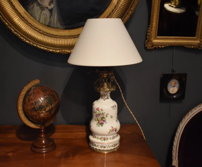 Lampe en porcelaine et bronze