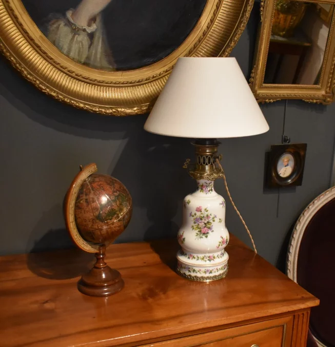 Lampe en porcelaine et bronze