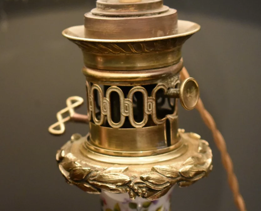 Lampe en porcelaine et bronze