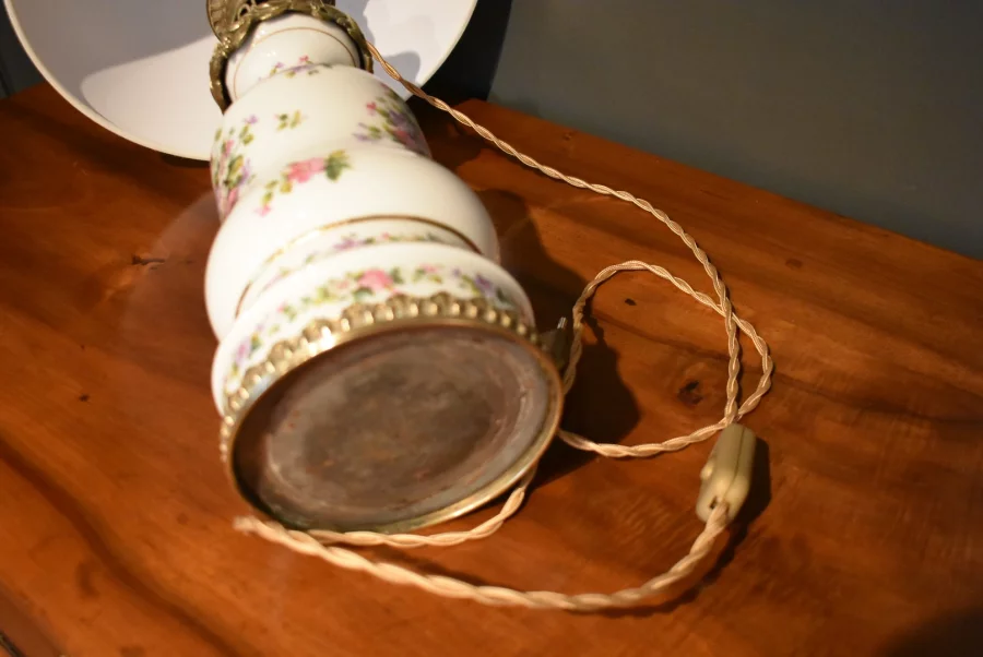 Lampe en porcelaine et bronze