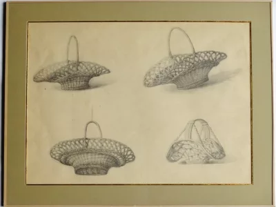 Dessin de vanneries, XIXe siècle.