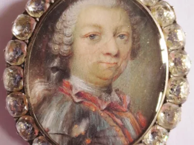 Miniature sur vélin époque Louis XV.