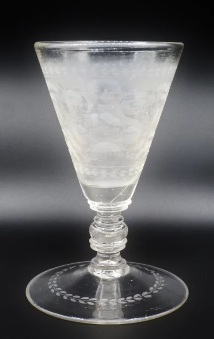 Verre de bohème, XVIIIe siècle.