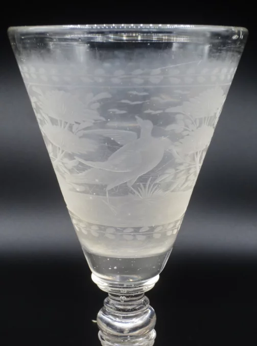 Verre de bohème, XVIIIe siècle.