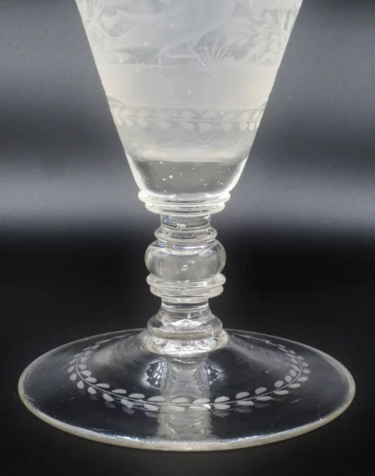 Verre de bohème, XVIIIe siècle.