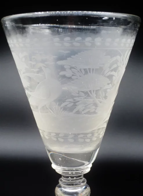 Verre de bohème, XVIIIe siècle.