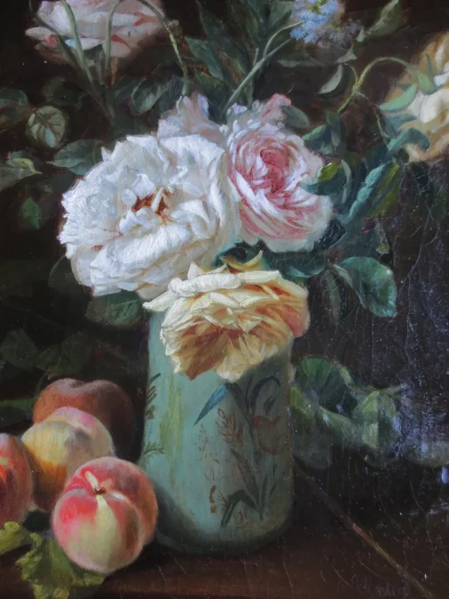 Bouquet signé C. Gontier, XIXe siècle.