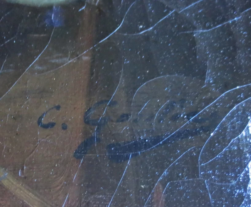 Bouquet signé C. Gontier, XIXe siècle.