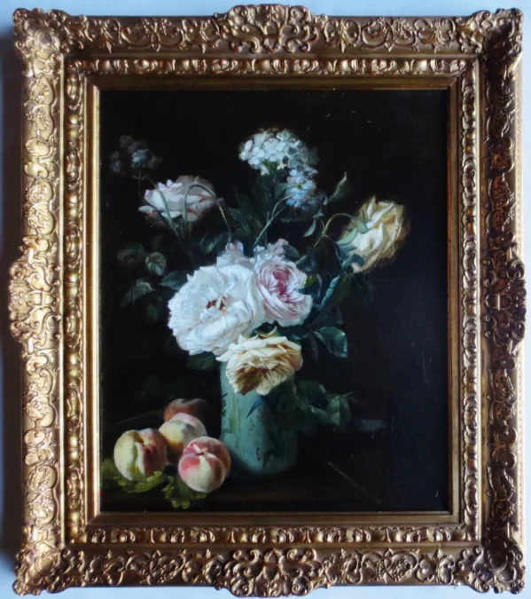 Bouquet signé C. Gontier, XIXe siècle.