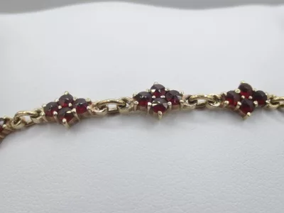 COLLAR DE VERMEIL Y GRANATE