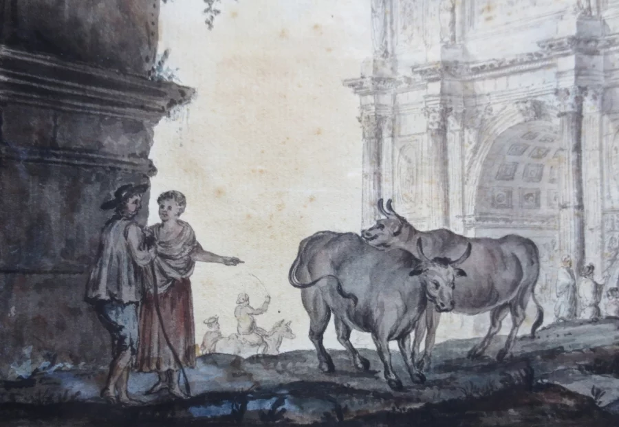 Arc de Constantin, Rome, suiveur d' Hubert Robert.