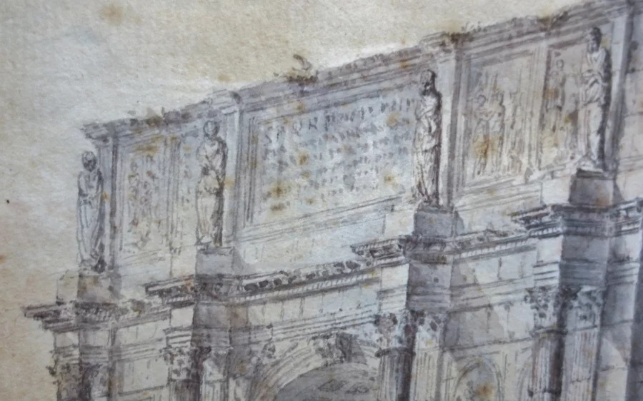 Arc de Constantin, Rome, suiveur d' Hubert Robert.