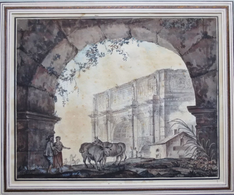 Arc de Constantin, Rome, suiveur d' Hubert Robert.