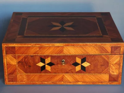 Grand coffret en marqueterie, fin du XVIIIe siècle