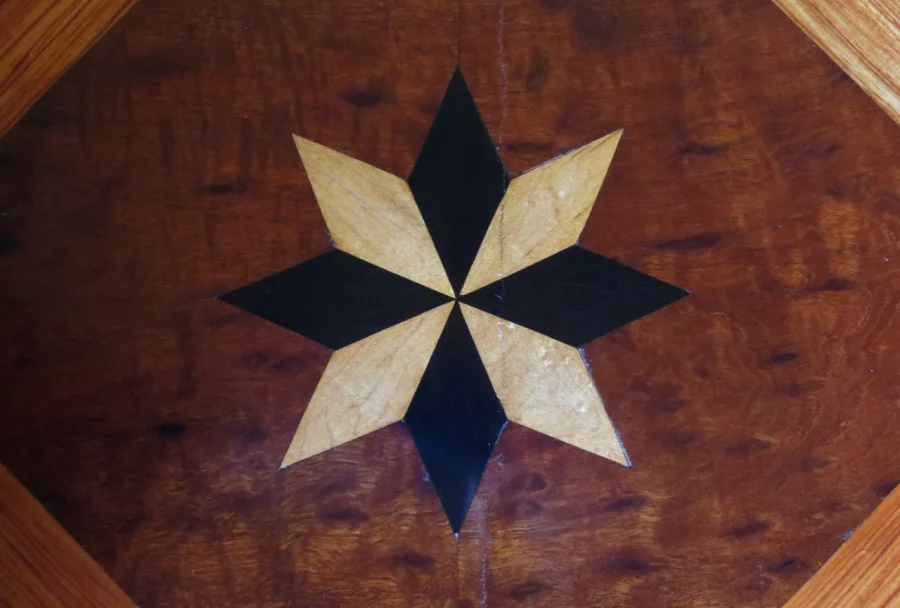 Grand coffret en marqueterie, fin du XVIIIe siècle