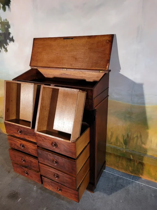 Meuble écritoire en acajou fin XIX ÈME