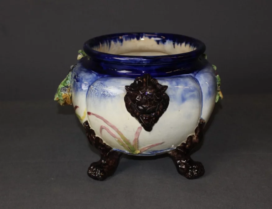 Jardinière En Céramique à Décor d'Oiseaux En Relief Fin XIX