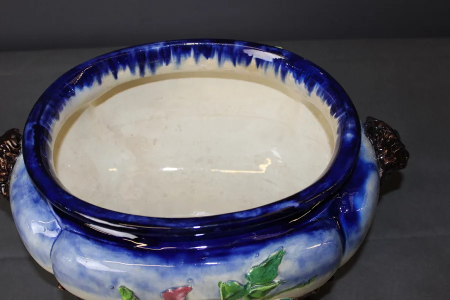 Jardinière En Céramique à Décor d'Oiseaux En Relief Fin XIX