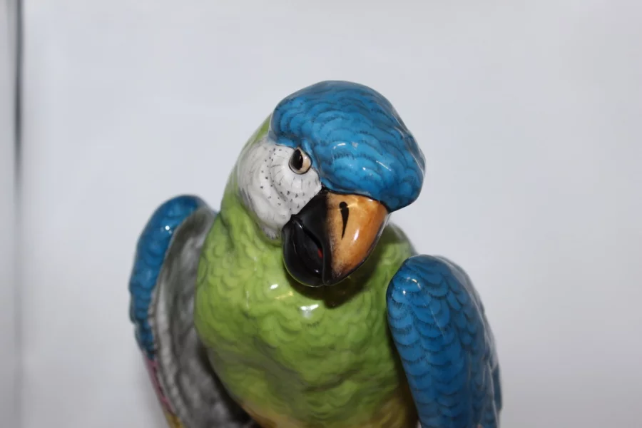 Perroquet En Porcelaine Dans Le Goût De Meissen XX