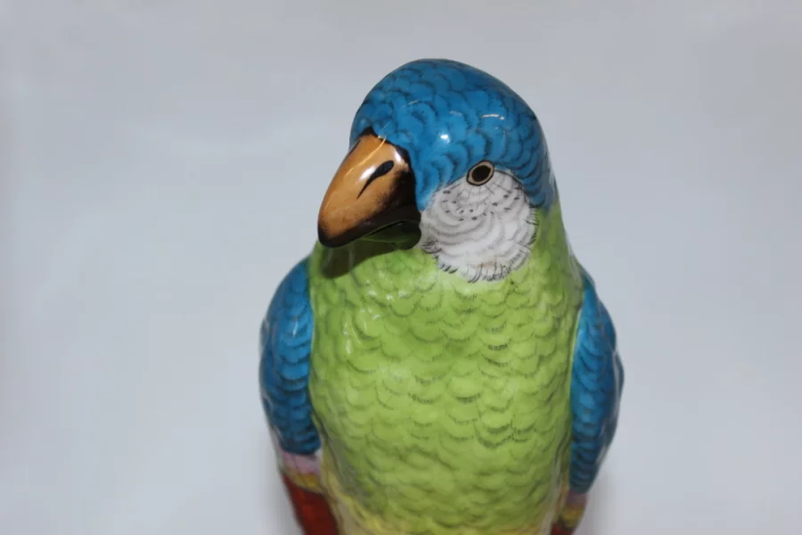 Perroquet En Porcelaine Dans Le Goût De Meissen XX